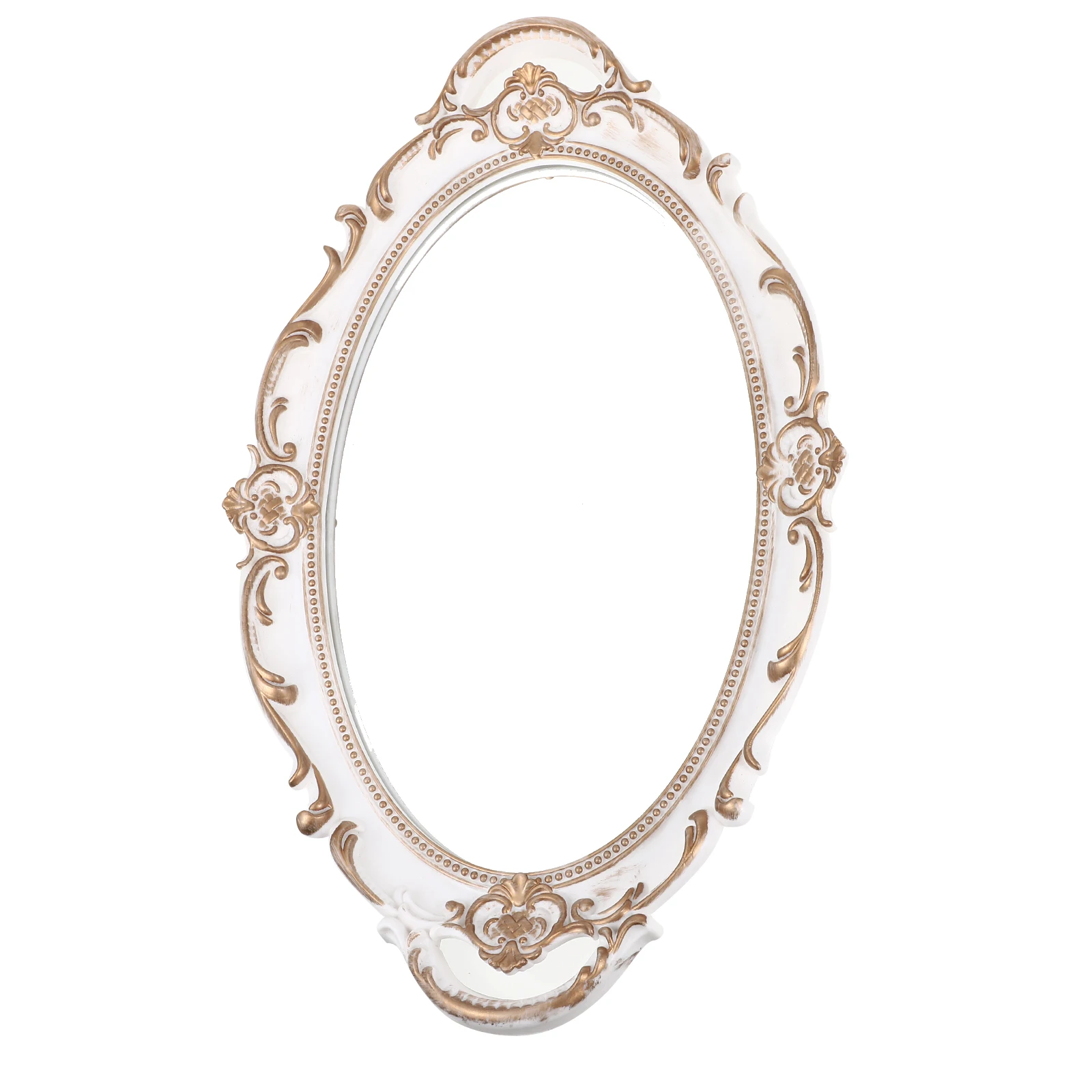 Retro Mirror Bracelet Plate White Plastic Jewelry Tray Travel Oval Resin Necklace Earrings Container ganizer Decor Display Tool