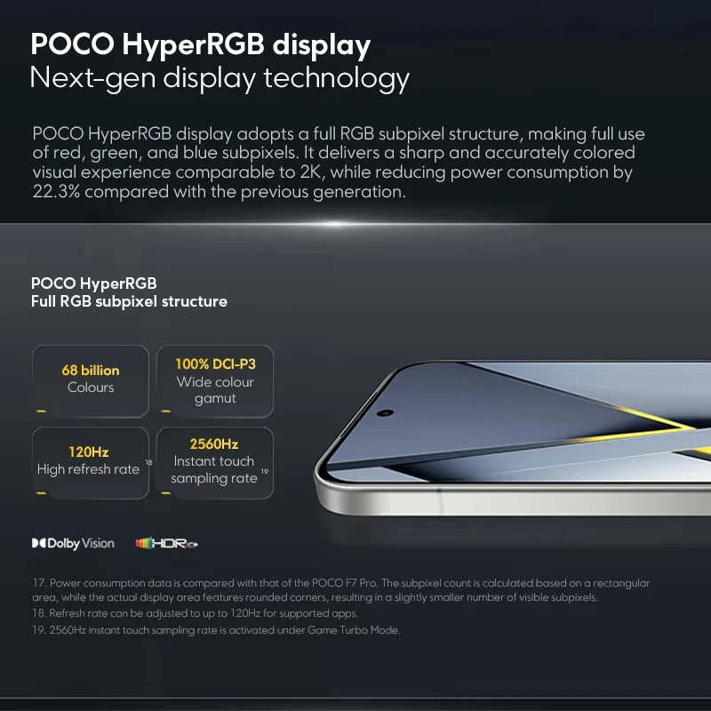 Teléfono Inteligente POCO F8 Pro 5G Versión Global Snapdragon ® 8 Elite Pantalla AMOLED HyperRGB de 6.59 Pulgadas y 120Hz, 6210mAh, NFC 5