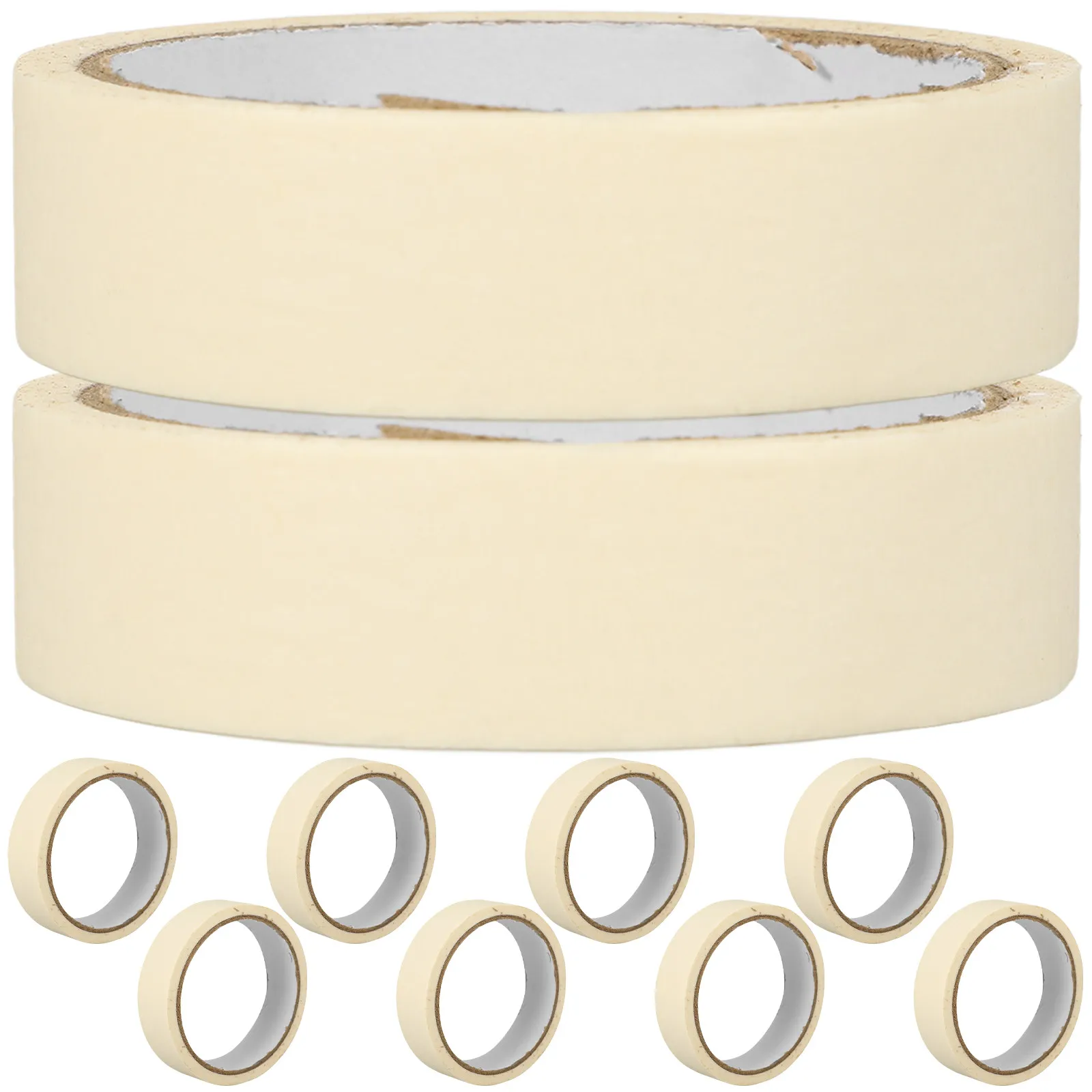 

10 рулонов малярной ленты для стен и домашнего декора, прочная, но съемная, с хорошей адгезией, 20 м на рулон, белая, для авто- и домашнего использования