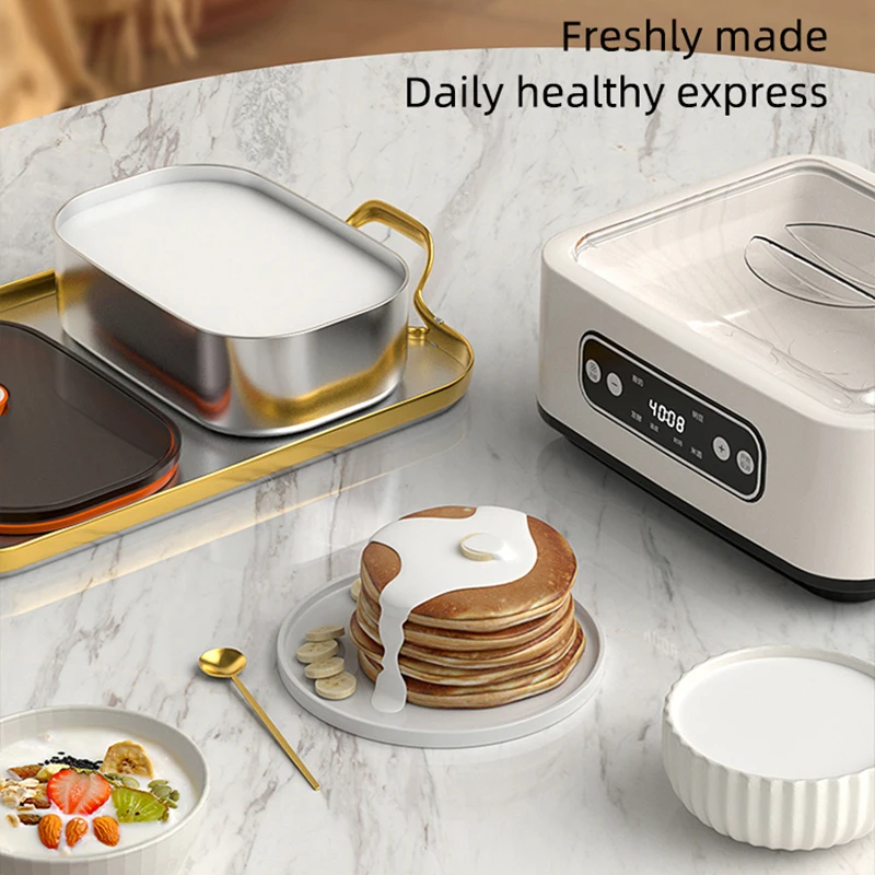 110 فولت/220 فولت التلقائي صانع الزبادي المهنية قابل للتعديل درجة الحرارة الوقت صانع زبادي متعدد الوظائف الآيس كريم صانع بودنغ