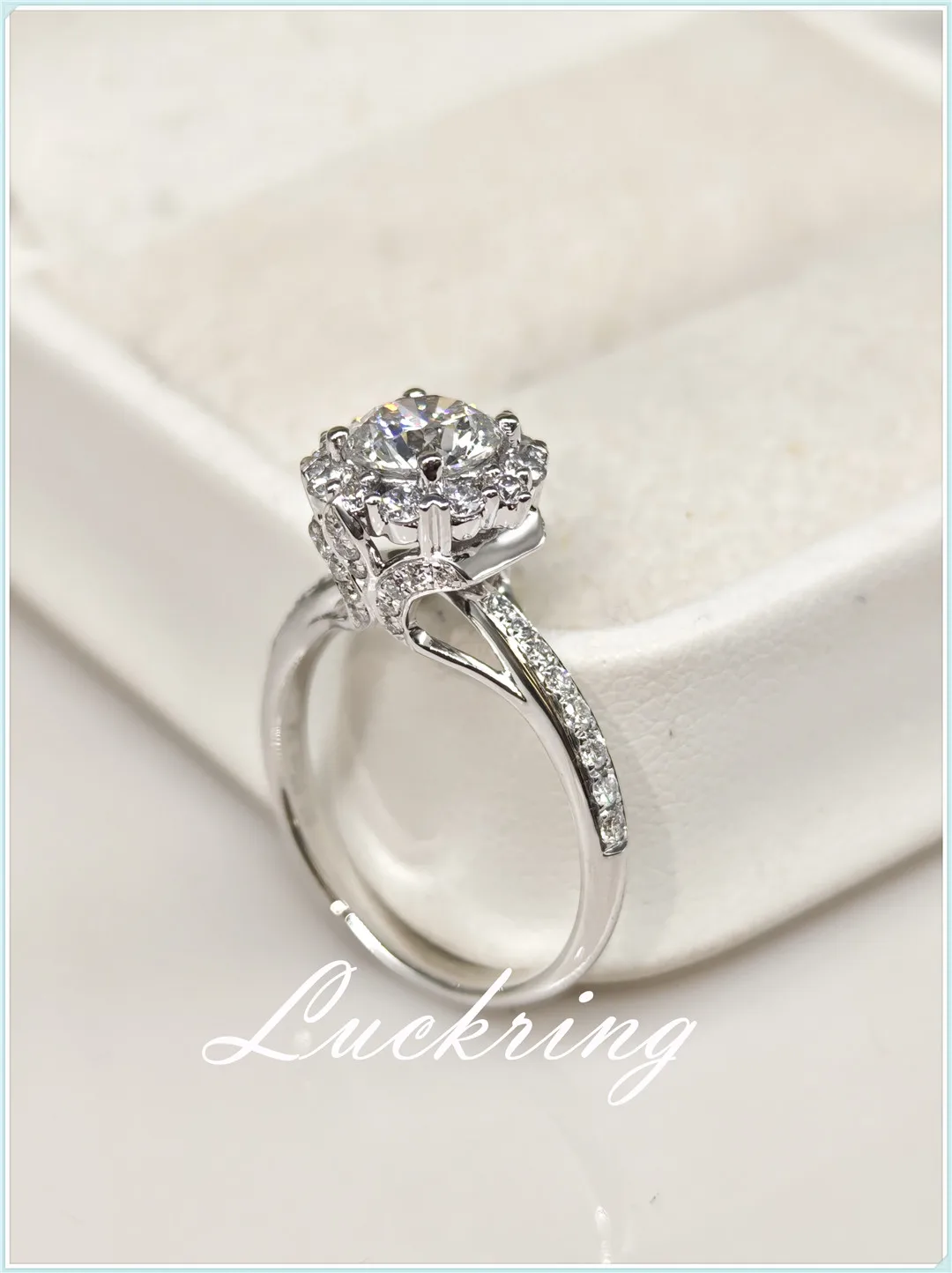 

14K Solid Gold Lab-Grown Round Diamond 1CT Royal Estate Engagement Ring for Women, IGI CVD/HPHT Platinum Ring Custom Wholesale