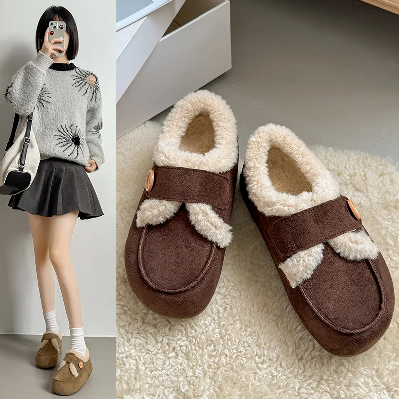 

2025 NEW Women Fashion Hot Selling Simple Shoes Flat Heel Thick Sole Shoes Elegant Fashion Winter Shoes Женская Обувь