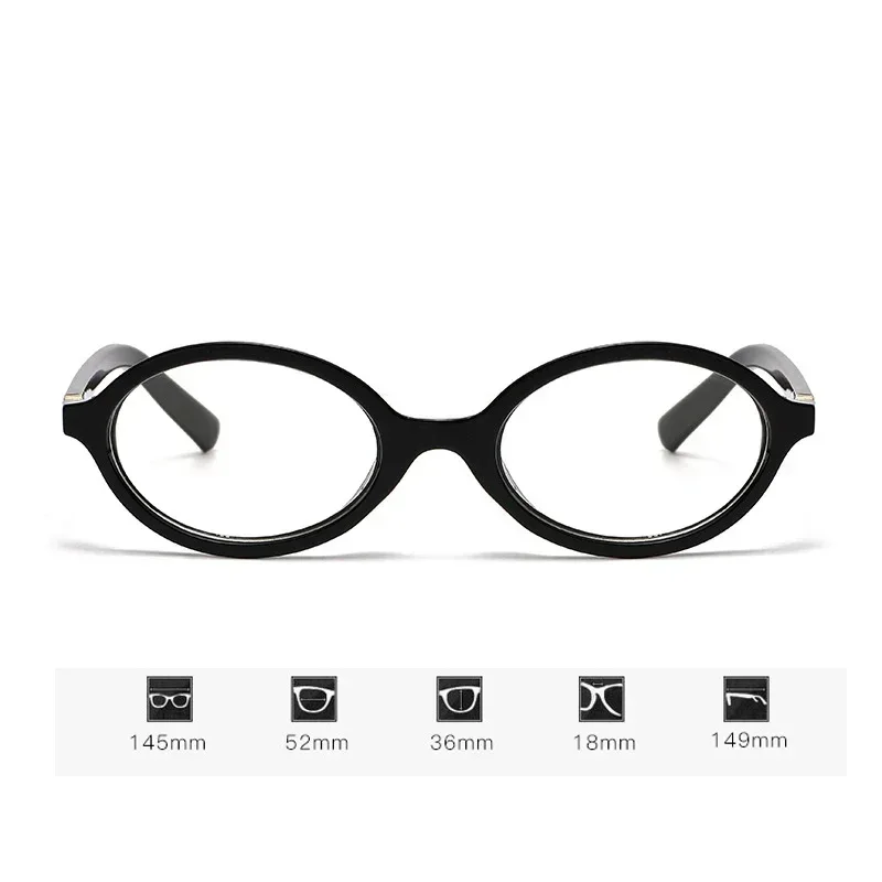 Advanced Elliptical Frame Photochromic Myopia Glasses Anti-Blue Light Glasses Optical Prescription Eyeglasses 0 TO -4.0