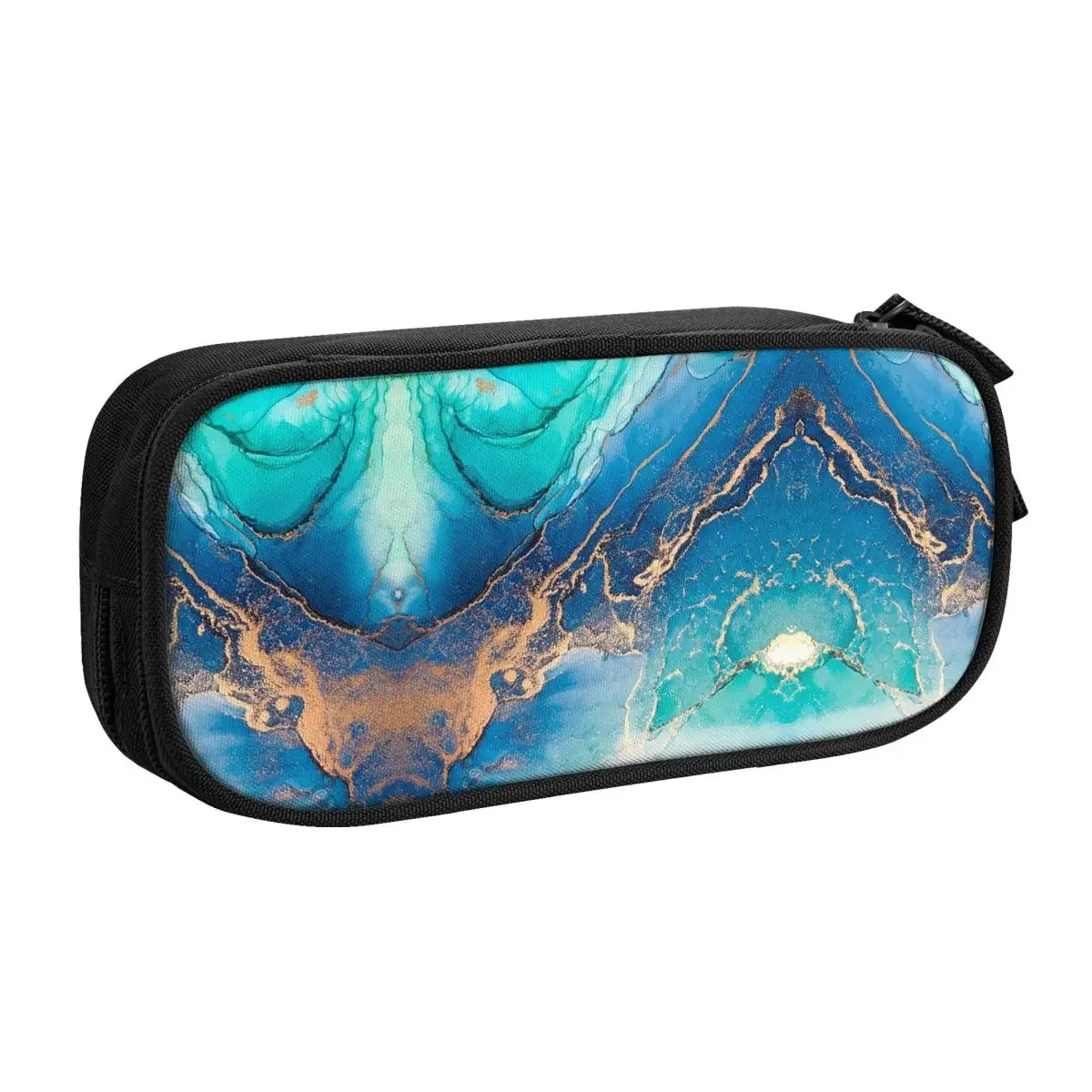 Custom Cute Luxury Abstract Marble Printed Pencil Case for Boy Girl Big Capacity Pencil Pouch Stationery