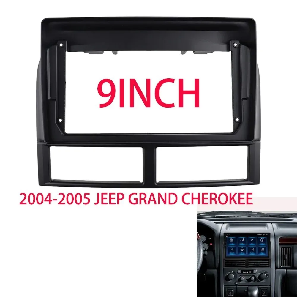 

For JEEP GRAND CHEROKEE 2004-2005 9 Inch Frame Fascia Android Radio Audio Dash Fitting Panel Kit ABS Car Electronics Accessories
