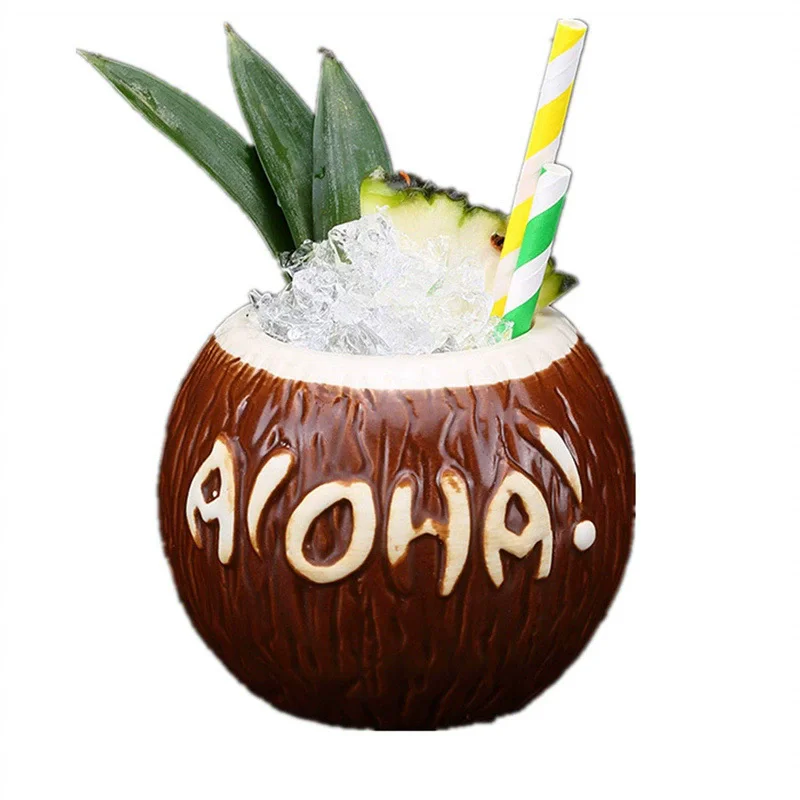 400 ml Kokosnuss Form Keramik Tiki Becher Kreative Porzellan Bier Wein Becher Tasse Bar Werkzeug