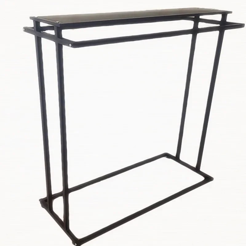 

clothing store display rack,men's and women's clothing,double row middle shelf,parallel bar side hanging floor hanger