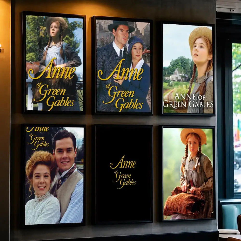 tv series A-Anne Of Green Gables-S Poster Minimalist Wall Sticker for Cafe Office Bar Home Decor and Gift