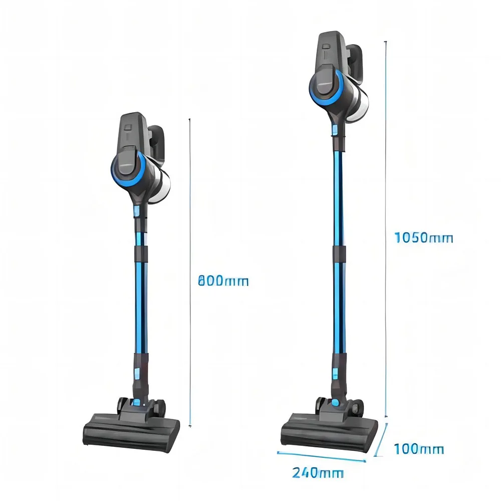 YISORA N300 Cordless Vacuum Cleaner 20kPa Powerful Suction, 0.8L Dust Cup, 2200mAh Battery, Up to 40min Runtime 2 Cleaning Modes