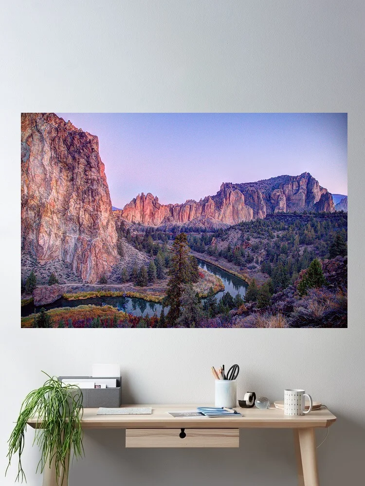 

Surrounded by the Cascade Mountains Patterns Modern Pop Canvas POSTER ,Home Decor Wall art painting
