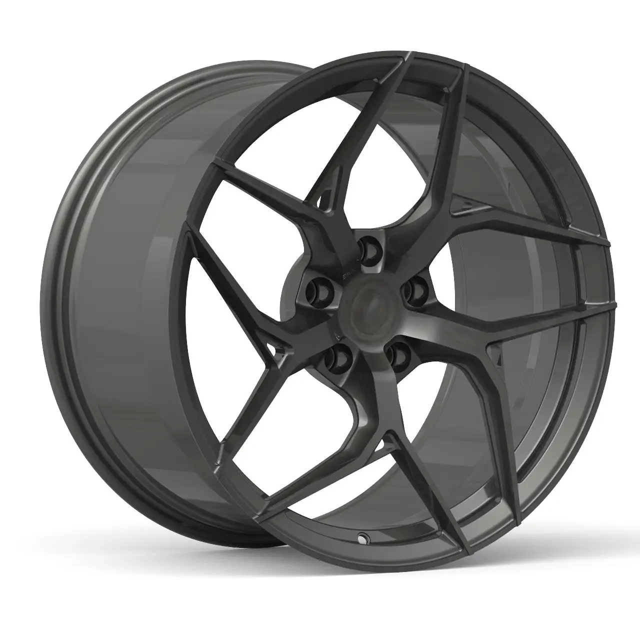 Custom Matte Black Split 5 Spoke Concave 5 Lug 18 19 20 21 22 Inch Aluminum Alloy Car Wheel Rims Forged Wheels
