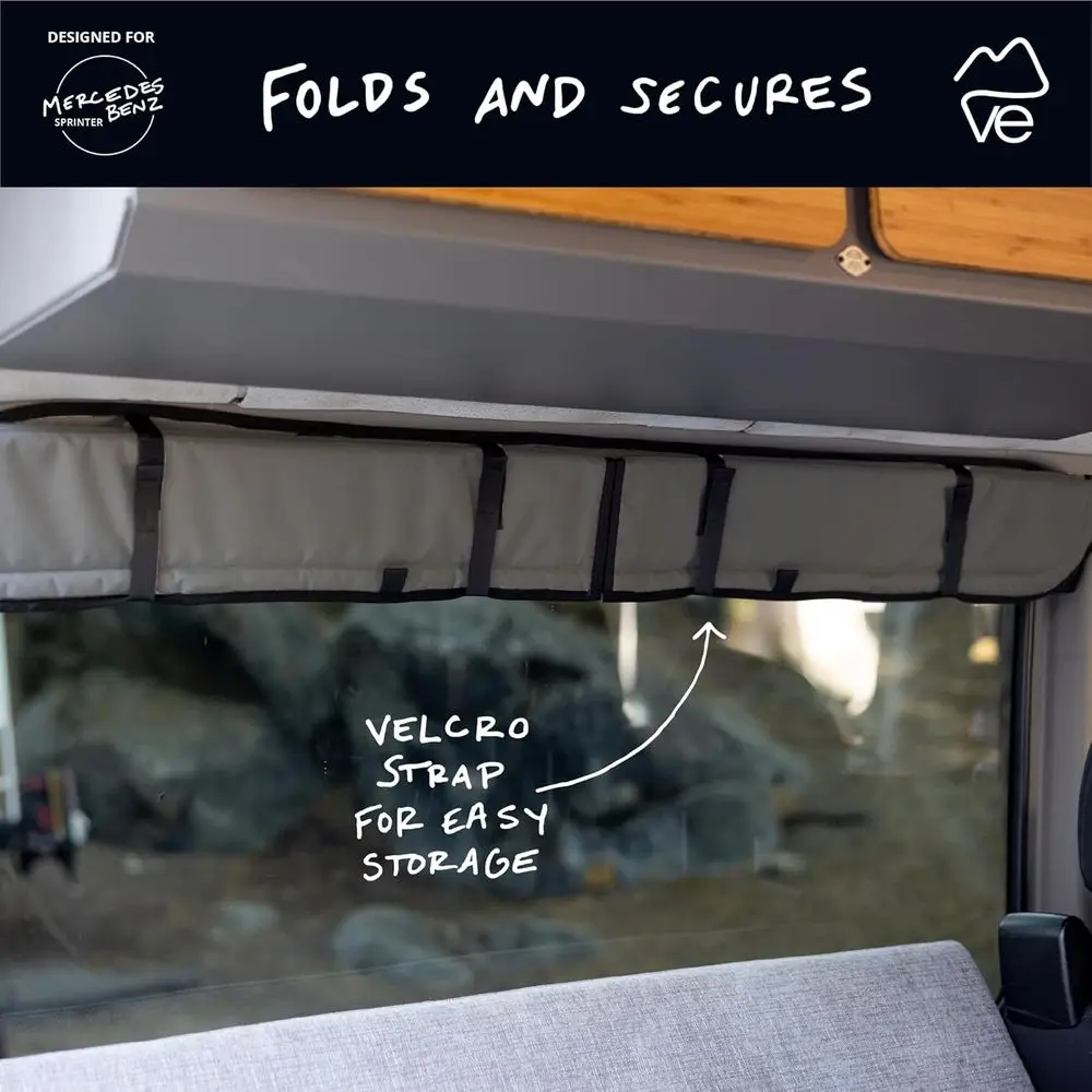 ستارة تعتيم معزولة مغناطيسية لنوافذ الطاقم Mercedes-Benz NCV3/VS30 (2007-تيار) - فحمي #6