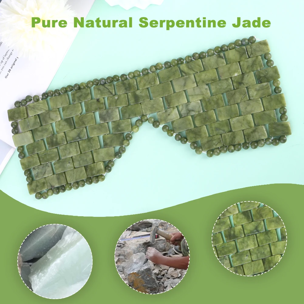 

Jade Eye Mask Facial Cooling Mask Alleviate Puffiness Sleep Massager Mask Relieve Wrinkles Anti-Aging for Hot & Cold Therapy