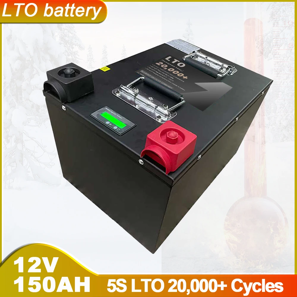 

12V 150Ah LTO 5S 150A 200A Lithium Titanate Battery BMS for 1500W 2200W RV Base Station Inverter Solar System Energy Storage