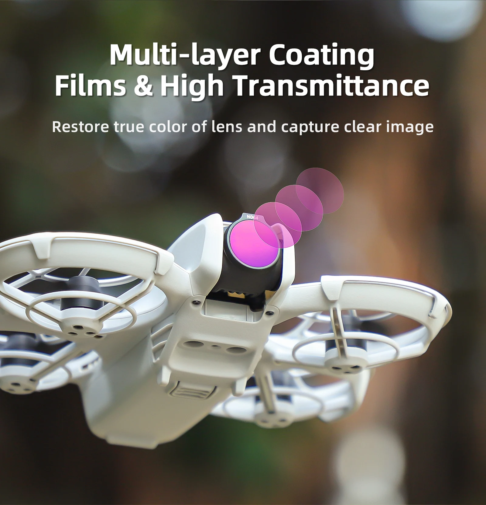 مرشح عدسة لمرشحات DJI Neo ND مجموعة مرشح عدسة الكاميرا ND MCUV HD مرشح الكاميرا الزجاجية البصرية لملحقات DJI Neo