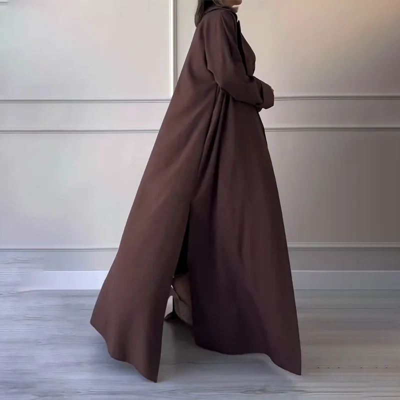 2024 ropa de mujer nuevo temperamento ajustado con cordones cintura traje de color sólido