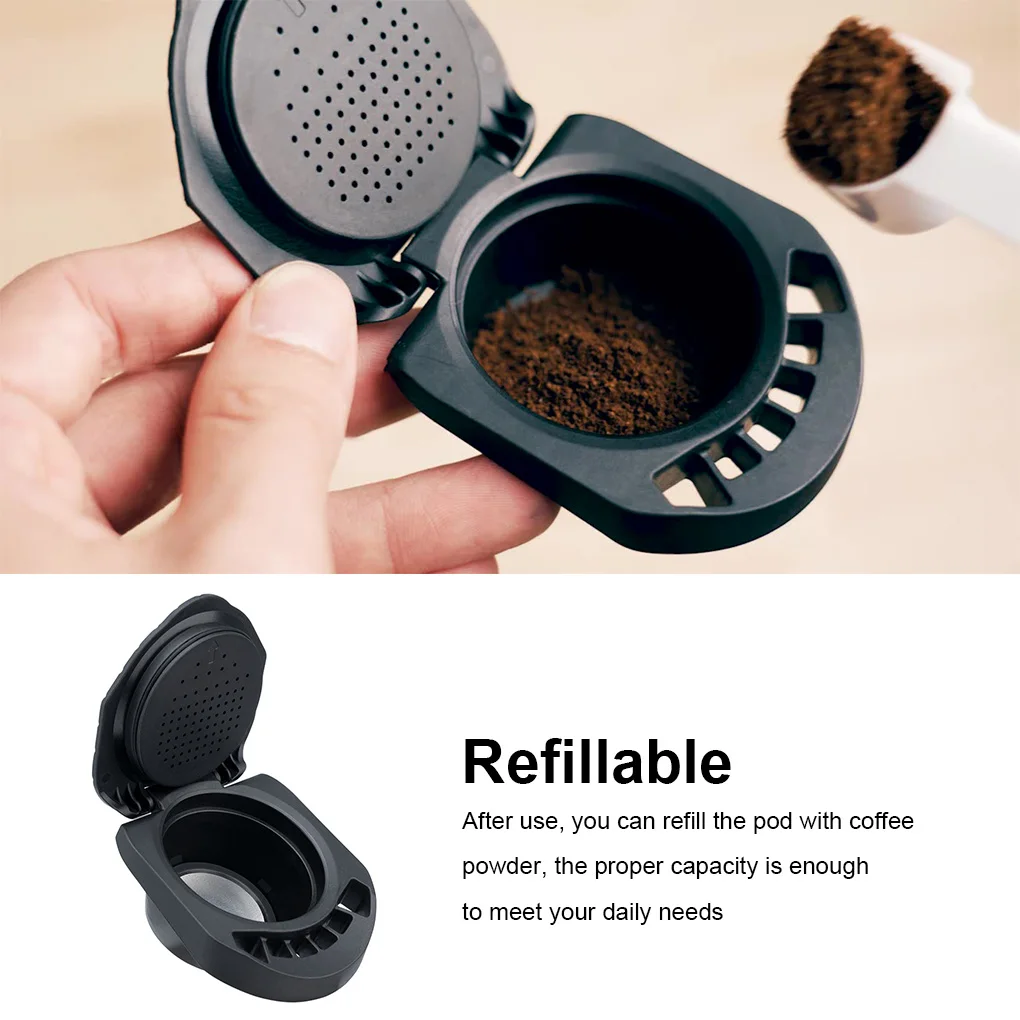 Coffee Pod Refillable Reusable Drink Cup PP Alternative Home Office Cafe Replacement for Dolce Gusto Piccolo XS