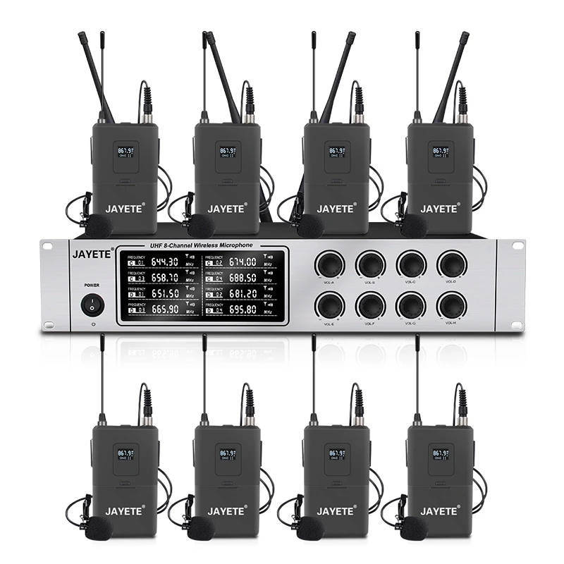 Multichannel Wireless conference System outdoor performance Microphone Handheld Stage for receiver headset bady-pack transmitter