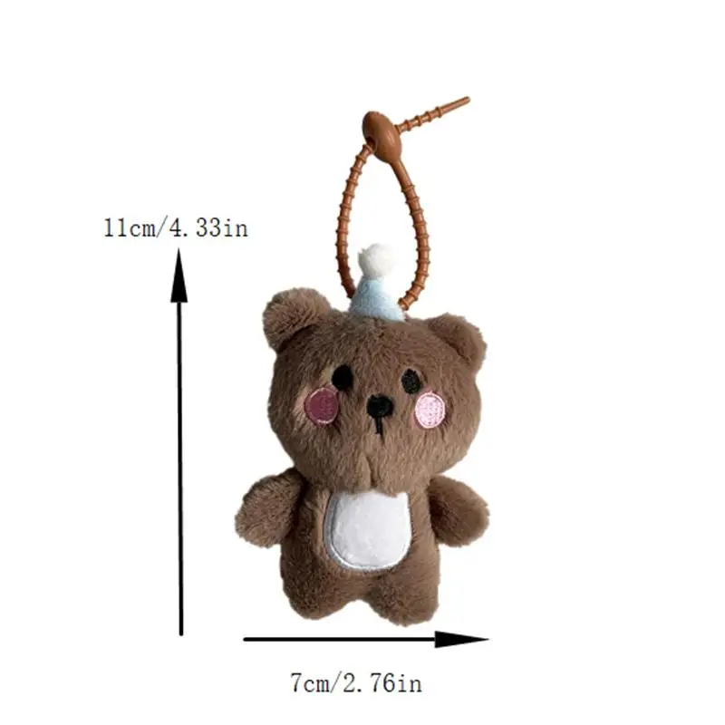 Simpatico animale coccodrillo gatto orso volpe peluche bambola giocattoli portachiavi ciondolo borsa ciondoli zaino ornamenti appesi ragazza portachiavi regalo per bambini