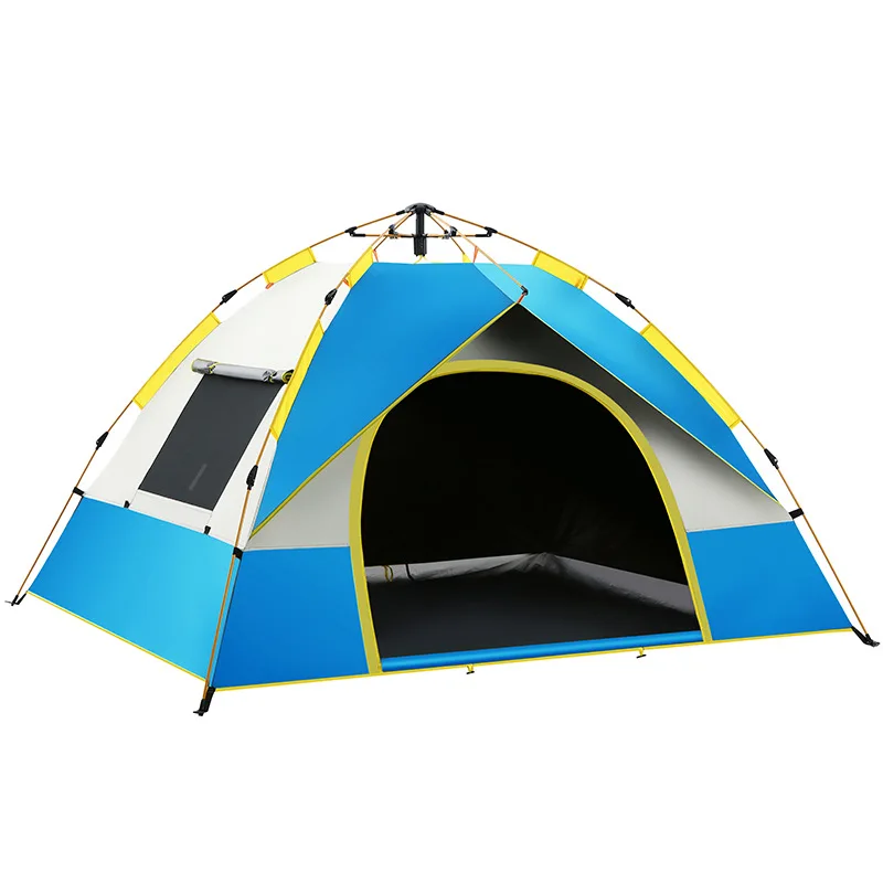Hot-selling Quick-opening Portable Tent 190T Silver-coated Fabric  Waterproof and Sun-proof Outdoor Tent for Camping