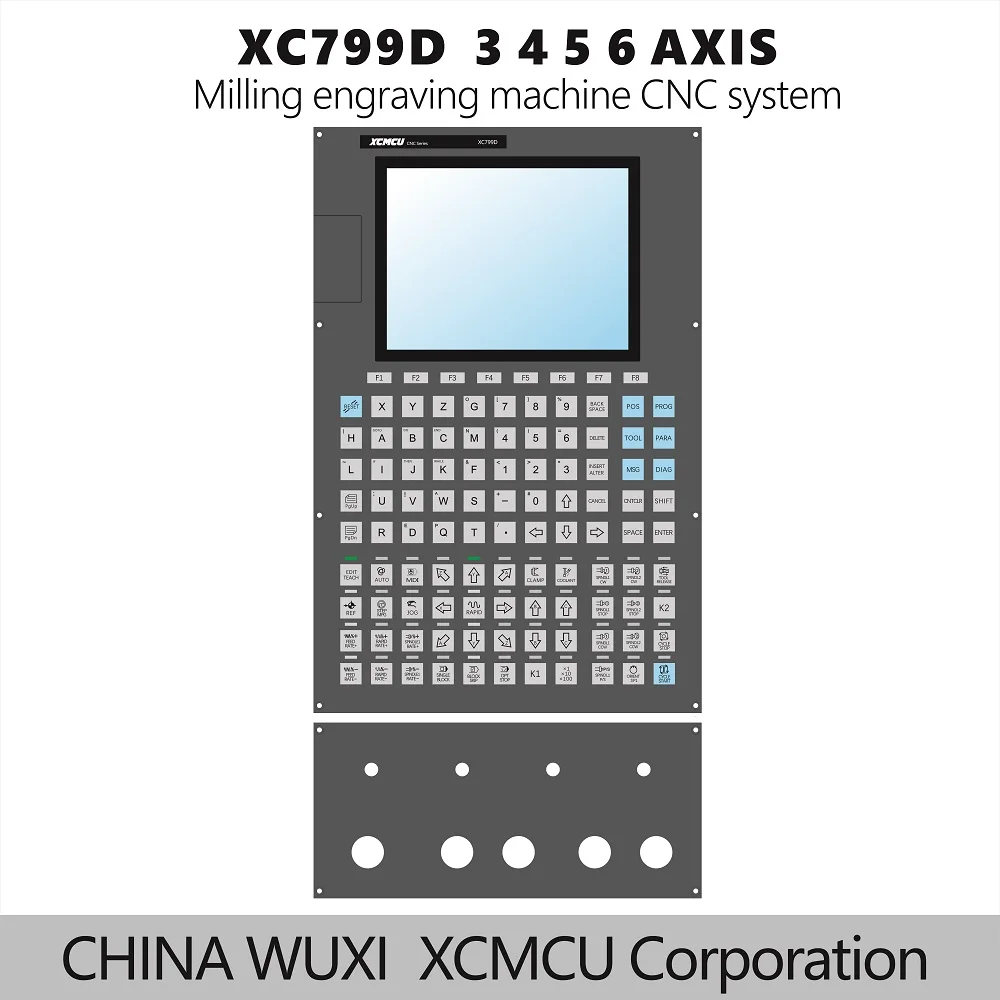 XCMCU XC799D 3/4/5/6 Axis USB CNC Control System FANUC G-code Support Offline Milling Boring Tapping Drilling Feeding