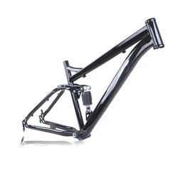 Kalosse-Carbon Steel Full Suspension Fat Bike Frame, 190mm Rear Dropout, 26X4.0 Inches