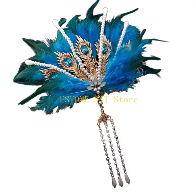 

49MF Personality Headwear Halloween Costume Headdress Wedding Hair Decoration
