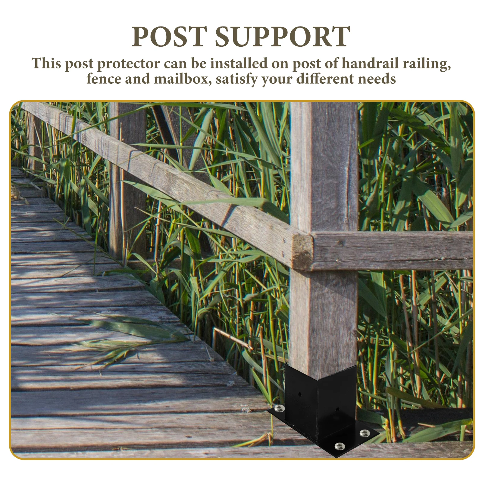 

Metal Heavy Duty Post Protector Mailbox Deck Fence Base Post Bracket Railing Cover Mailbox Bracket Deck Railing Brackets
