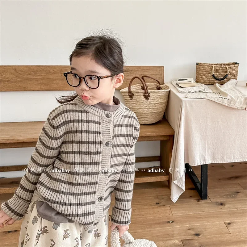 

Children Sweater Winter Fall Baby Cardigan Girls Knitted Jumpers Boys Long Sleeve Pullover Korean Kids Knit Tops Toddler Clothes