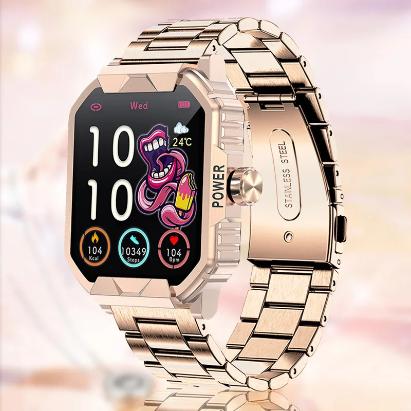 

Fashion Smart Watch For Women Full Touch Screen Fitness TrackerWaterproof Man Gift Sports Watches Bluetooth Call Smartwatch