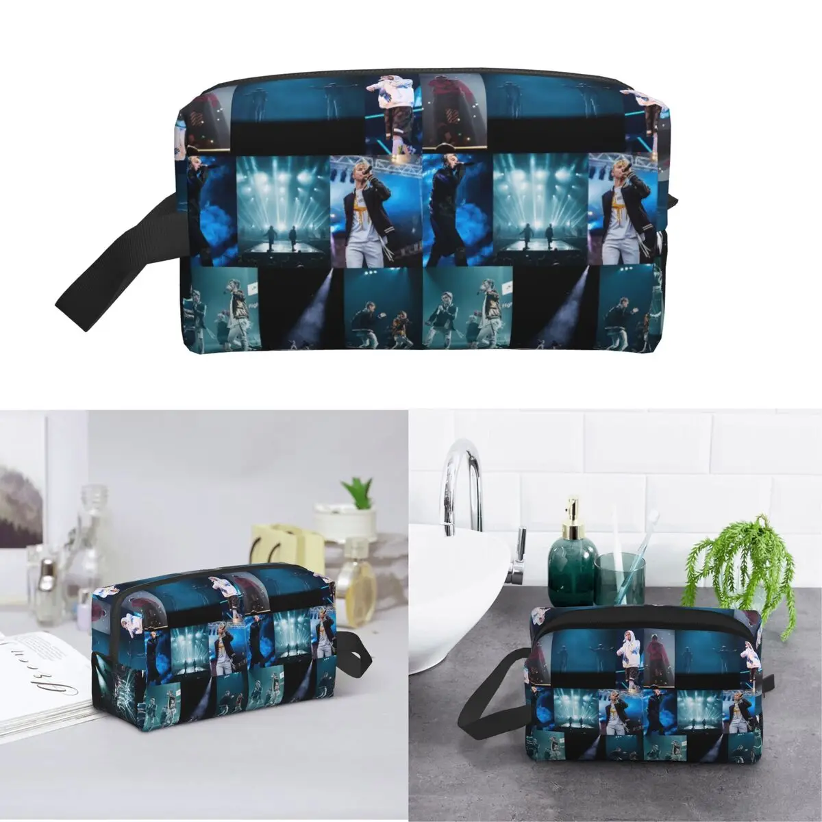 Marcus And Martinus Sweden Norway Eurovision Makeup Bag Cosmetic Storage Dopp Kit Toiletry Cosmetic Bag for Women Beauty