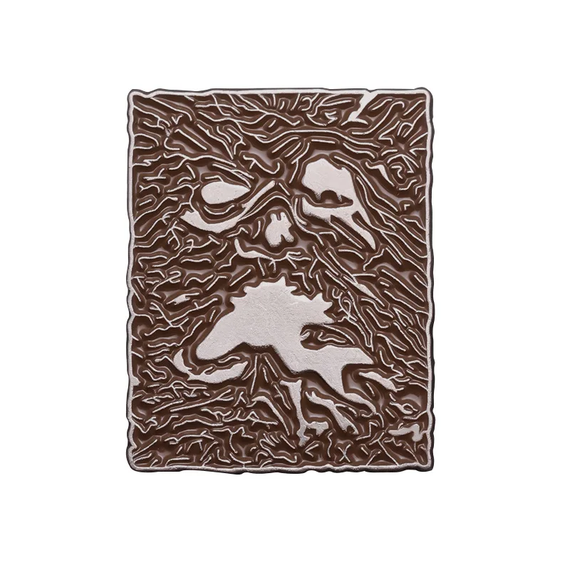 Creative anime series horror book design alloy badge Fun Tarot Card Square Brooch Fashion women's brooch clothing accessories