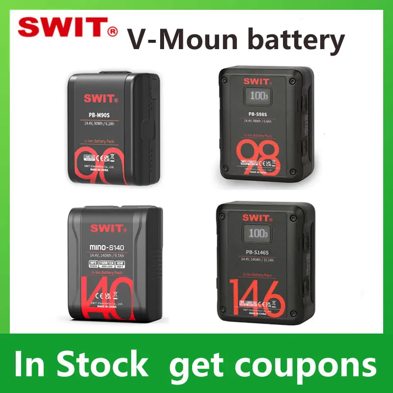 SWIT BP- M90S/S98S/S146S V-Mount /V-Lock Lithium Battery D-tap USB Micro Pocket battery For LED Light Camera Smartphones Laptops