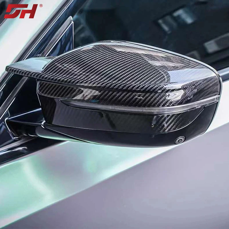 Car Carbon Fiber Paste Horn Mirror for BMW M3 G80/M4 G82 G83 2021-2023 Left Hand Drive