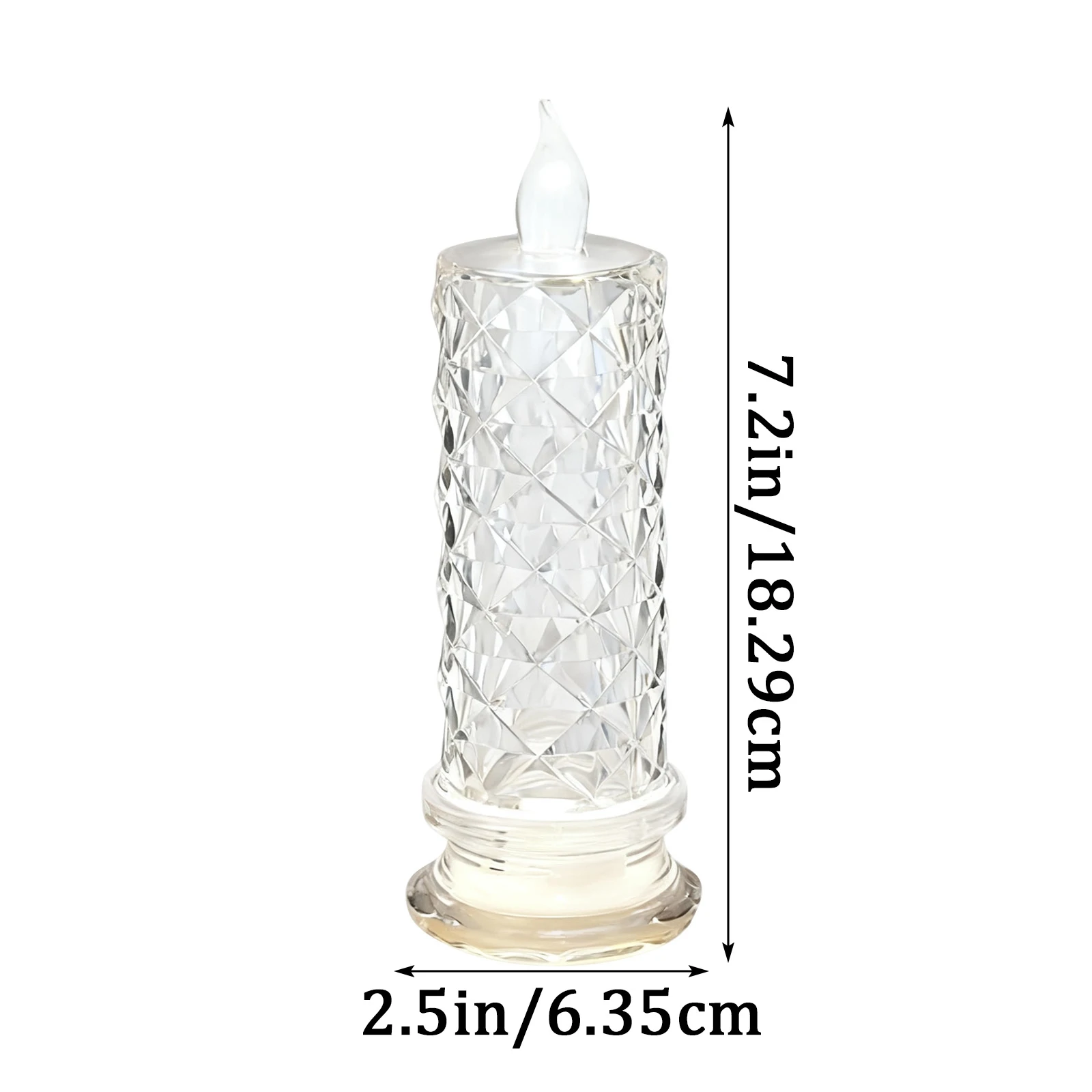 Crystal LED Candle Light Table Lamp Rose Projection Romantic Atmosphere Night Light for Bedroom Party Christmas Wedding Decorate image 3
