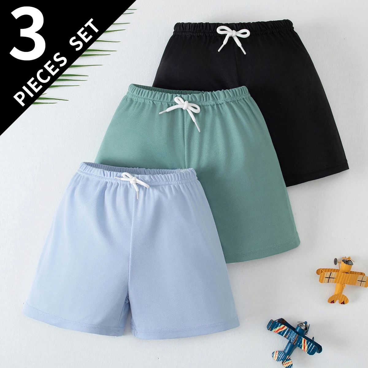 3/5 Children's Summer Solid Color Simple Casual Shorts for Boys and Girls, Versatile Sports Five Quarter Shorts, Outdoor Pants