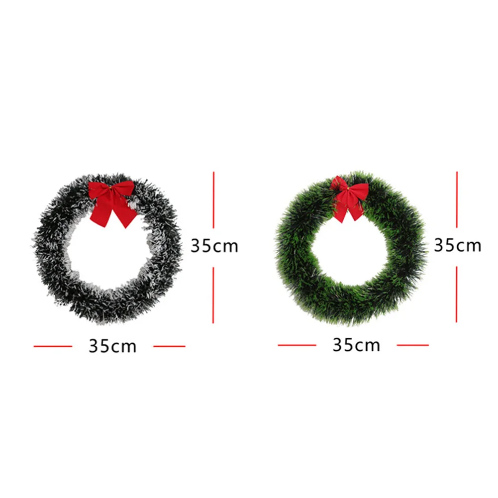 35cm Christmas Wreath Decorations High quality Christmas Door Festival Garland Hanging Wall Window Wreath Set Tool