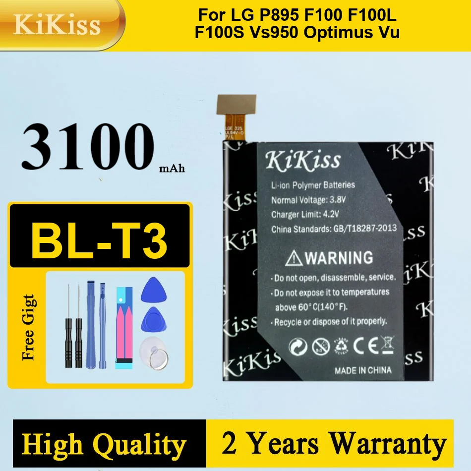 

3100Mah Kikiss Battery BL-T3 For LG Optimus Vu P895 F100 F100L F100S VS950