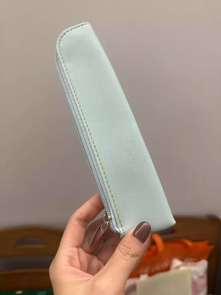 

Portable Pencil Case Pencil Bag Leather Pencil Holder Retro Style Zipper Pouch for Students Portable for Office