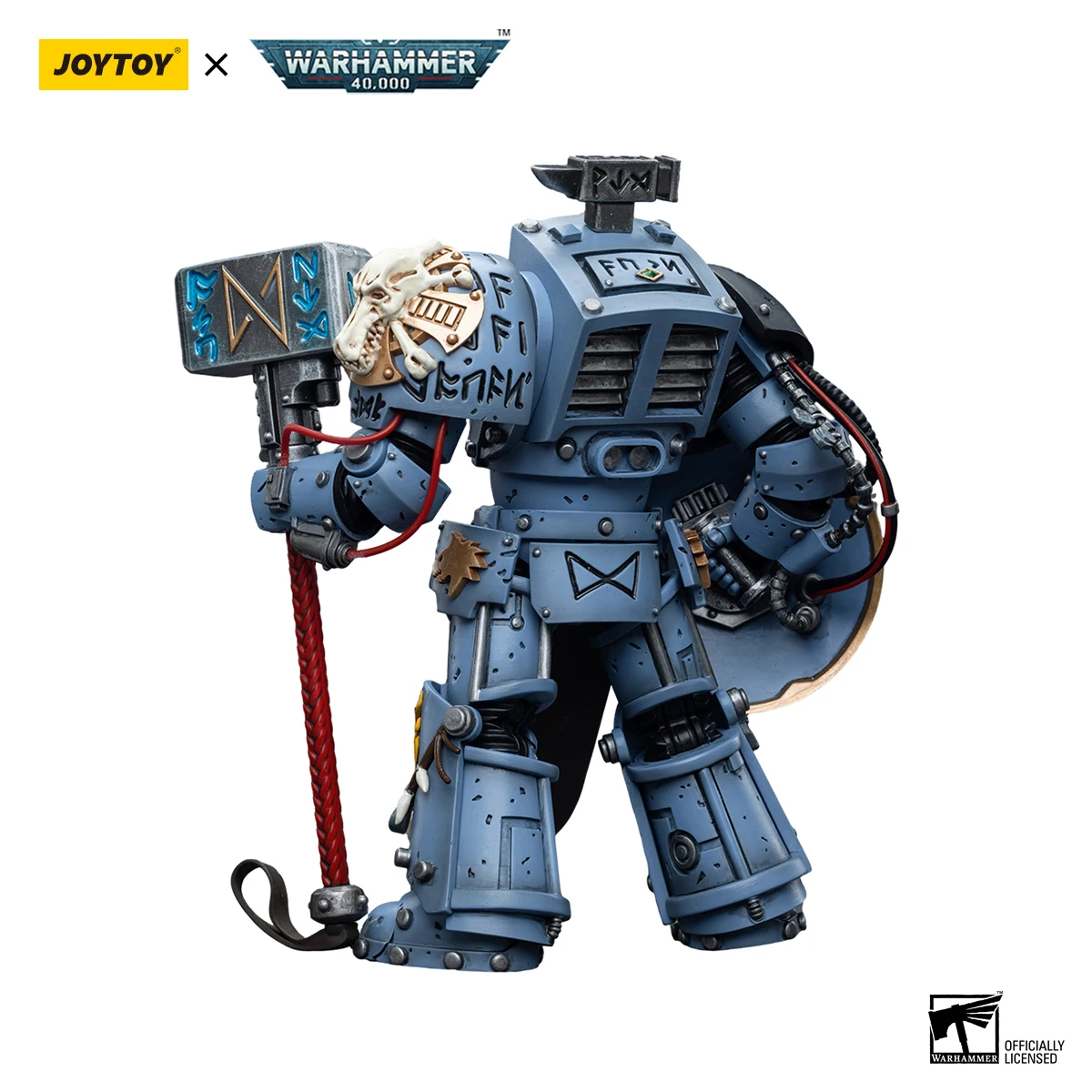 JOYTOY Warhammer 40K 1/18 Actie Figuur Space Wolves Arjac Rockfist Anime figuren Speelgoedmodel