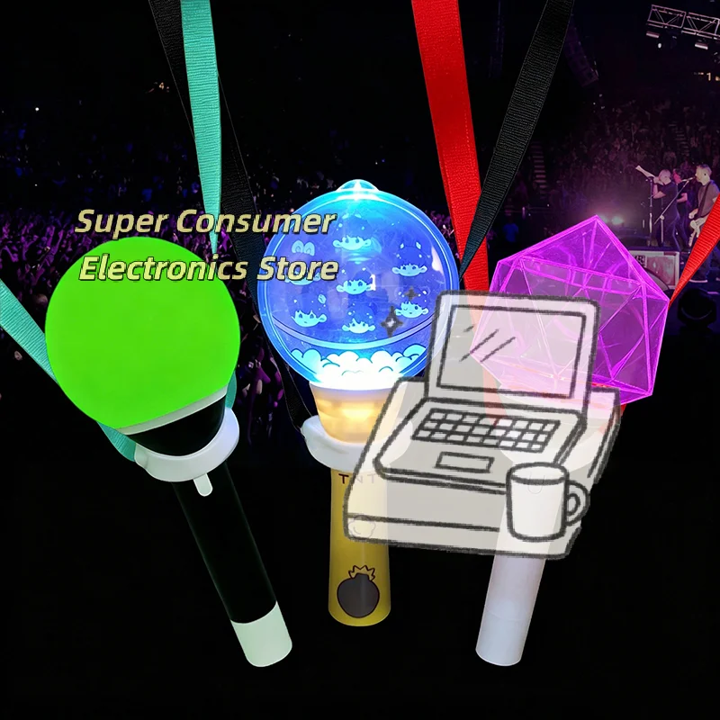Adjustable Solid Lightstick Crossbody Strap Lanyard Portable Anti-Lost for Music Parties Live Events (Belt Not Included)