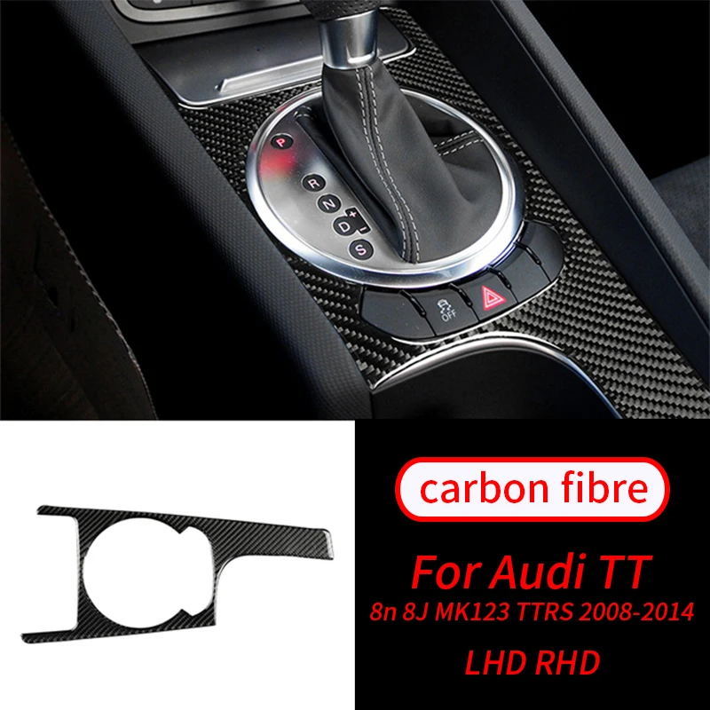 

For Audi TT 8n 8J MK1 Mk2 Mk3 2008-2014 Real Carbon Fiber Central Control Gear Panel Big Trim Car Interior Accessories