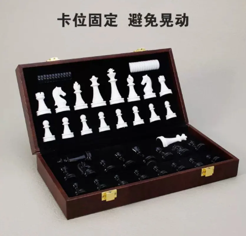 2-in-1 Foldable Magnetic Chess Set, Premium Acrylic Chess Pieces For Kids Family Entertainment