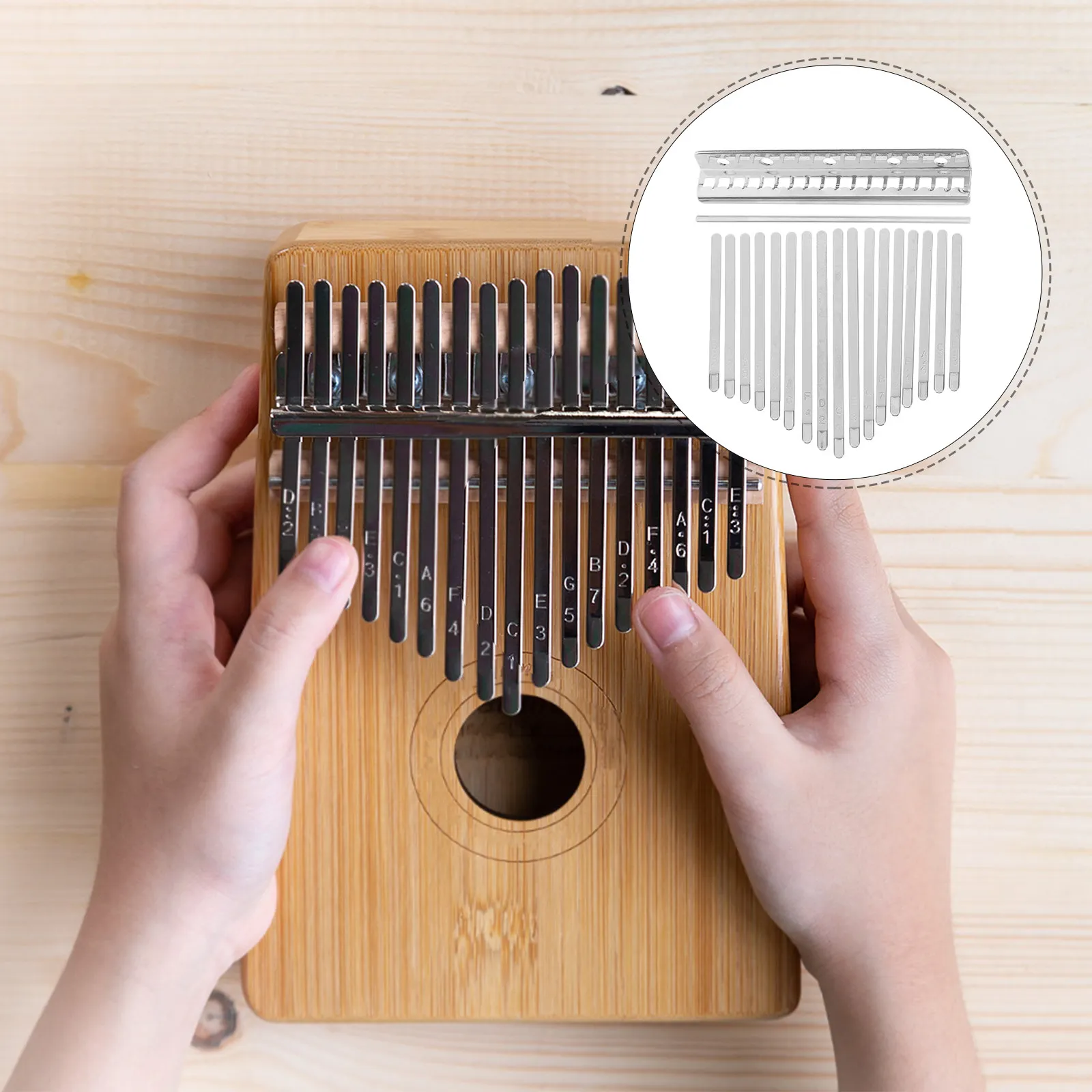 1Set Kalimba Keys 17 Note African Thumb Piano Replacement Parts for DIY Instrument Crisp Clear Sound Repeated Grinding