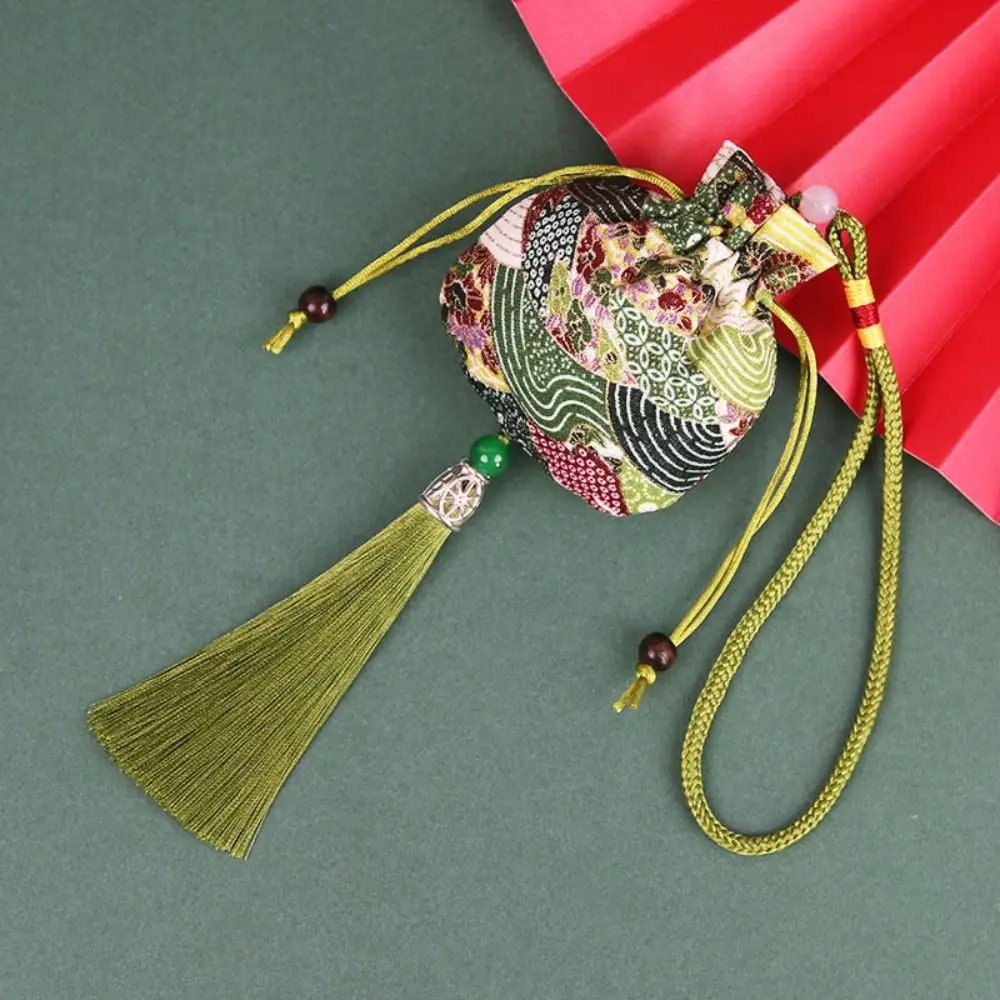Printing Cloth Sachet Hanging Small Pouch Tassel Small Pouch for Filled Fragrant Herbs Jewelry Storage Bag Car Pendant Ladies