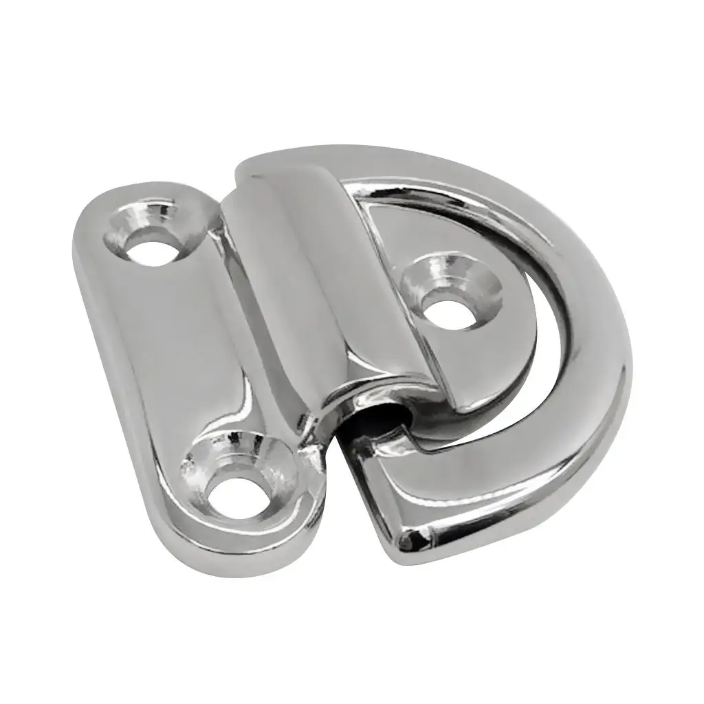 Marine Grade 316 Stainless Steel Folding Pad Eye Lashing Ring