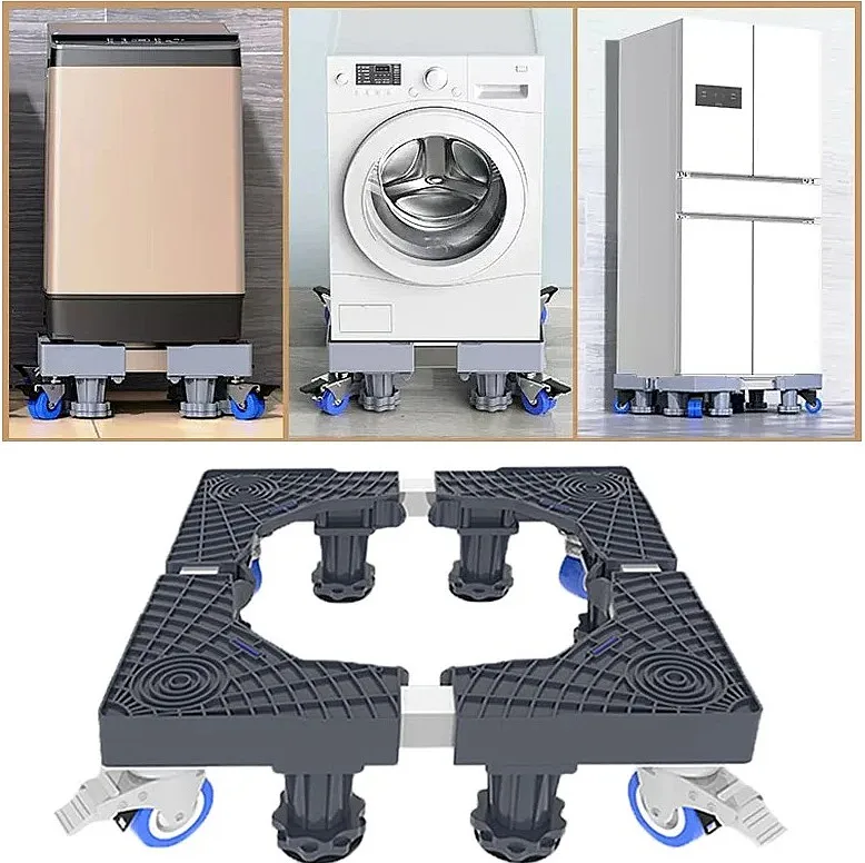 Washing Machine Stand with Wheels Heavy Duty Adjustable Refrigerator Base