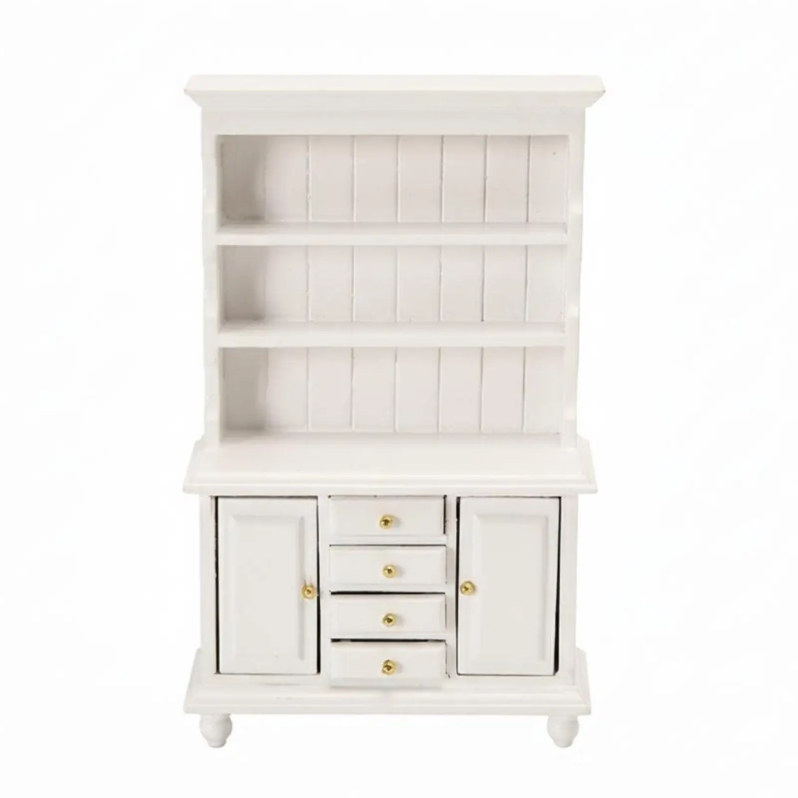 Miniature Wooden Hutch Functional Storage with Opening Drawers for Collectors