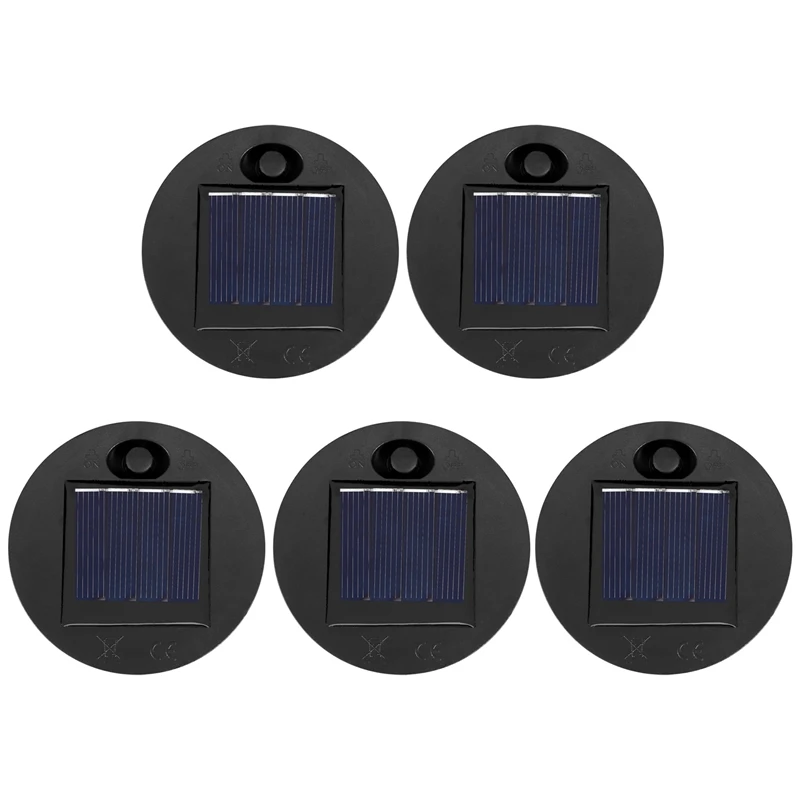 

5 Pack Replacement Solar Light Parts(Top Size 2.76 Inches, Bottom Size 2.36 Inches),7 Lumens Warm White LED Waterproof