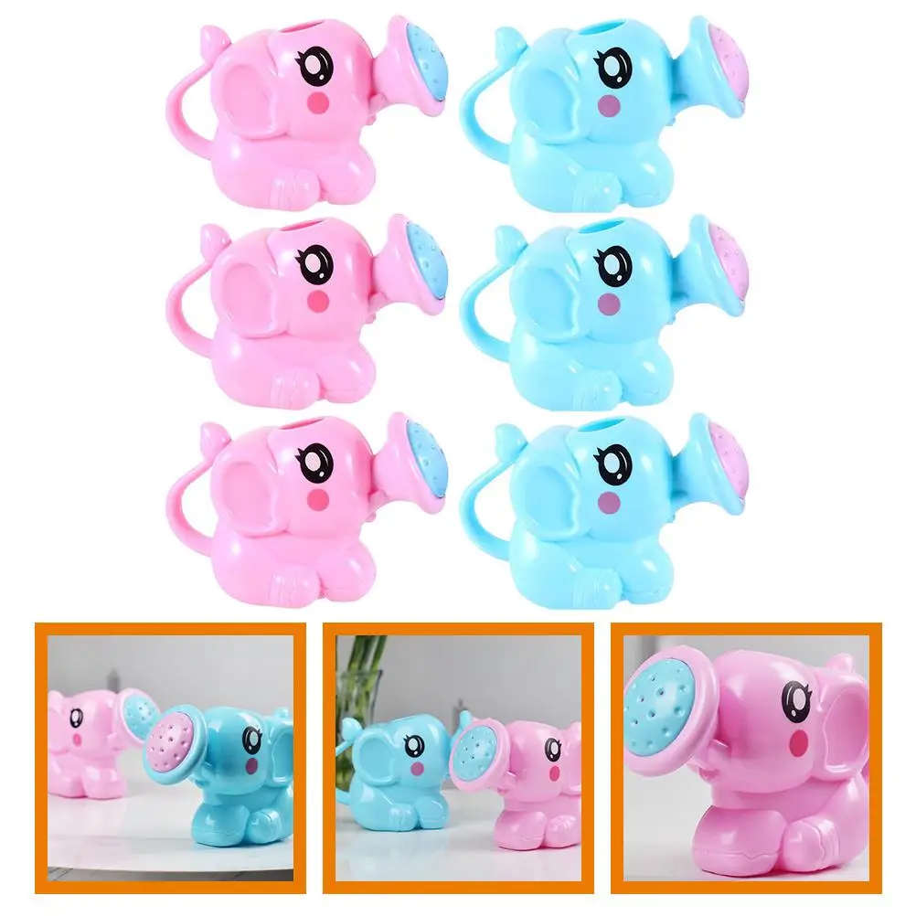 6 pièces dessin animé bébé éléphant douche bain jouet enfant en bas âge arrosoir Abs jouets